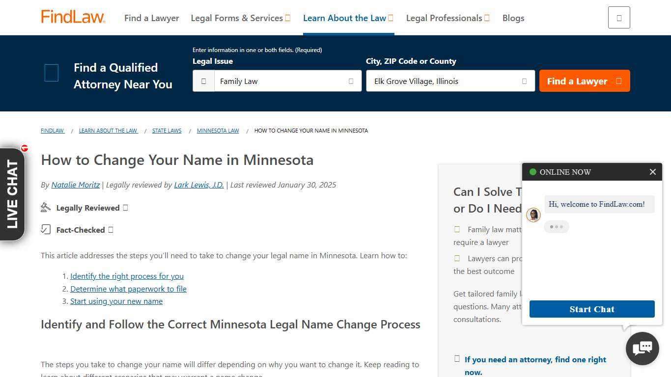 How to Change Your Name in Minnesota - FindLaw